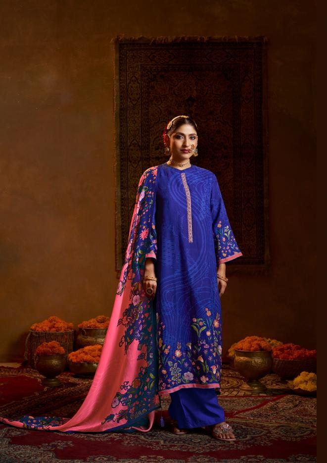 Shiddat bell rose 701 dress material wholesale market in pune